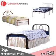 [FurnitureMartSG] Frana Single Metal Bed Frame Collection w/ Optional Mattress Add On
