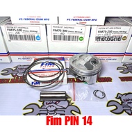 Piston Fim piston Fim Pin 14 Vixion Yamaha Sniper Jupiter MX R15 Nmax Aerox Xeon 57 57.5 58 58.5 59 59.5 60 Pin 14 1SET piston Ring piston And piston Pin