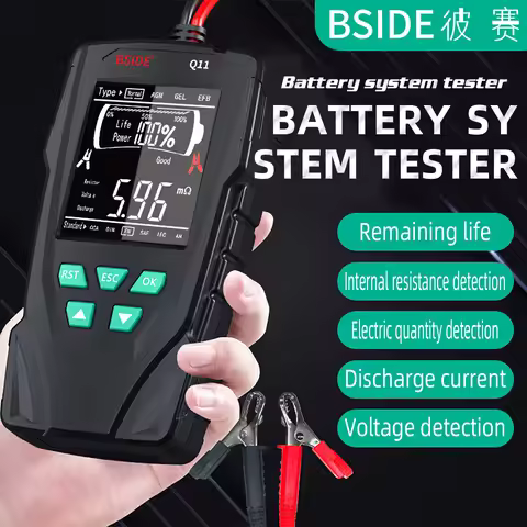 BSIDE Q11 12V 24V Car Battery Tester Analyzer Automotive Battery Load Tester Voltage Internal Resist