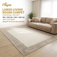 MYNA Karpet Ruang Tamu Besar Crystal Velvet Anti Slip 160x230cm 200x300cm | Large Carpet Bedroom Rug