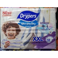 Drypers Wee Wee Dry Tape XXL 32 (bundle of 5)