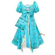 Vaianie Kids Girls Giselle Dress Costume Cosplay Blue Bubble Sleeve Skirt Outfit Princess Dress Halloween Suit