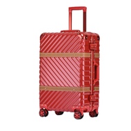 กระเป๋าเดินทาง รุ่น WESTERN อลูมิเนียมเฟรม ดีไซน์หนังคาด [รับประกัน 3 ปี] แบรนด์แท้ VOYAGE LUGGAGE