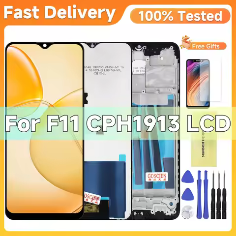 6.53" LCD For OPPO F11 LCD PCAM10 CPH1913 PCEM00 Display Touch Screen Digitizer Assembly For OPPO A9
