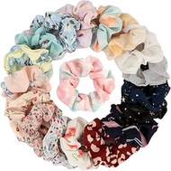 FAVELA 12 Pcs Chiffon Hair Bands Ponytail Ties Hair Scrunchies Flower Hair Scrunchies Girl Hair Acce