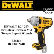 DEWALT 1/2" 20V Brushless Cordless Mid Torque Impact Wrench - Model: DCF891N-B1