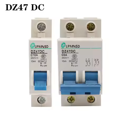 DC Circuit Breaker DC12V 24V 48V 36V 72V MCB For Battery PV Solar Protector DZ47DC Positive Negative
