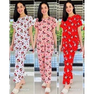 Terno Pajama for Women Adult Sleepwear Character Floral Print Cotton Spandex