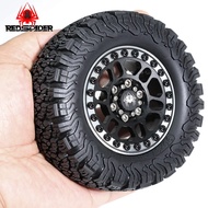 4Pcs 90mm 1.9 "Aluminum Beadlock Wheels Crawler Mud Slingers Tires Metal Wheels12mm Hex for 1/12 MJX
