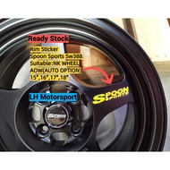 Rim Sticker Spoon Sports Sw388 1set(4pcs) AOW Nk Wheel Original Spec Myvi Alza Axia Saga Blm Wira Ja