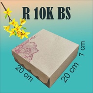 R10K 310 gr brown kraft box size 20 x 20 x 7 cm Contents 100 pcs