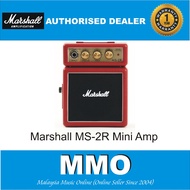 Marshall MS-2R 1 Watt Electric Guitar Micro Amp Speaker Battery Powered Amplifier Classic (MS-2 / MS 2)-Colour Red