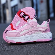 Hot sale！！！ 30-40 LED Double Roller Skate Shoes Women Men Automatic Luminous Sneakers roller shoes k