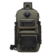 【A Great】 OZUKO New 2023 High Quality Large Capacity Men Fashion Chest Bag Outdoor Tactical Travel B