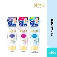 Bifesta 120g Face Cleanser/ Facial Wash - Clear/ Moist/ Dual Cleansing