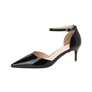 FINFASHION Sepatu Heels Wanita Ankle Strap 040HI