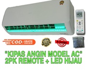 Kipas Angin Model Ac 2pk Pakai Remote+ Lampu LED