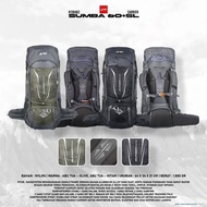 AREI SUMBA 60+5 LITER MOUNTAIN BACKPACK AREI HIKING BAG FREE RAINCOVER PORTER BACKPACK 65 LITER CAPA