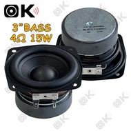 OK Music L Brand 3 inch BASS 4Ω 15W subwoofer speaker car stereo car speaker subwoofer speaker with 