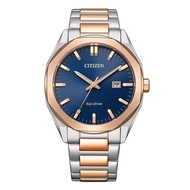 Citizen Eco-Drive BM7606-84L Dark Blue Analog Two-Tone Rose Gold Men's Watch