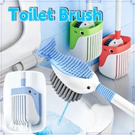 Whale Toilet Brush Silicone Toilet Bowl Cleaner Brush with Holder Wall-mounted Spray Brush Deeply Cl