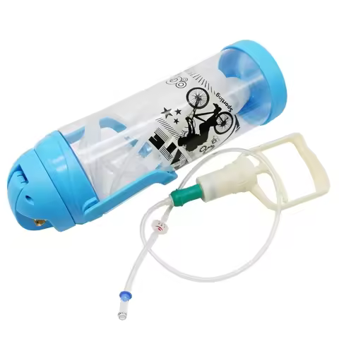 3L Manual Double Head Impulse Milk Milking Machine Portable Plastic 0.8 Gal Vacuum Pump Milker for F