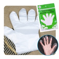 100pcs Sarung Tangan/Disposable Plastic Glove, Disposable Glove for Salon/Eating/Restaurant/Cleaning