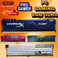 4GB 8GB 16GB DDR4 Desktop RAM 2133 2400 2666 3200 3600MHz G.Skill HyperX Fury Corsair Klevv Used 1 M