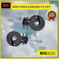 Ring Insulator Bolt &amp; Nut / Penebat Tiang Pagar Elektrik (1 PCs)