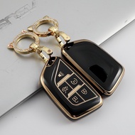 5/6 Bottons/TPU Car Key Fob Cover Case Shell for Cadillac Escalade CT4 CT4-V CT5 XTS CT6 C8 for GMC 