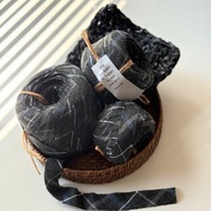 升級再造的織物紗線  格蘭格紋藍線灰 L