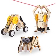 3-in-1 Robot Toys STEM Kits for Kids Ages 8-12 Build Wooden 3D Puzzle Robots Rope-Climbing, Roller &