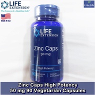 ซิงค์ Zinc Caps High Potency 50 mg 90 Vegetarian Capsules - Life Extension