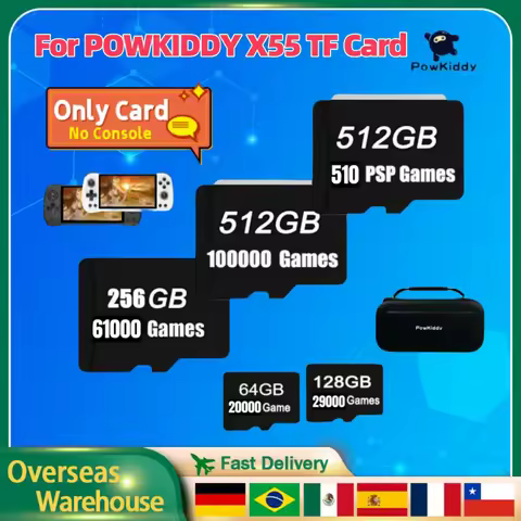 For POWKIDDY X55 TF Card Memory Card Retro Handheld Game Console PSP Games Universal TF Card Built I