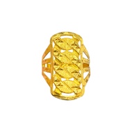 Gold 916 Textured Leaf Ring (2.74g)