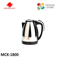 Micromatic electric kettle stainless 1.8liter