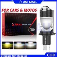 6000K H4 Led Projector Mini Bi Lens Headlight Bulbs 1:1 Plug Play Led Projector Car Lens Fog Lights