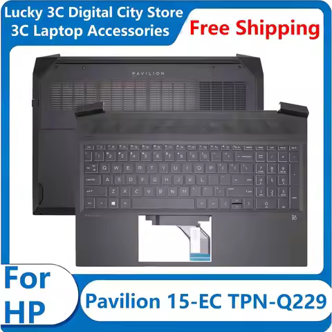 New US Keyboard For HP Pavilion Gaming 15-EC TPN-Q229 Replace Laptop Accessories Palmrest Upper Case