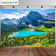 Custom wallpaper mural  Glacier National Park Mountains Lake Forest Wall Decoration ins Nordic Style