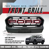 GECA FORD RANGER 2018+ front GRILL (RAPTOR STYLE) BLACK/RED (11713)