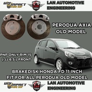[DEPAN SAHAJA] PERODUA AXIA CONVERT KE HONDA FD BRAKE DISK 11INCH 282MM RIM 15 5.5JJ PNP SAHAJA