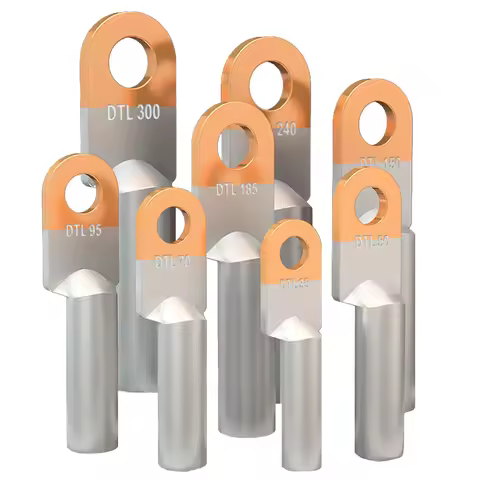 4PCS DTL Copper Aluminum Terminal Lug Wire Connector Cable Crimp Terminals DTL-10/16/25/35/50/70/95/