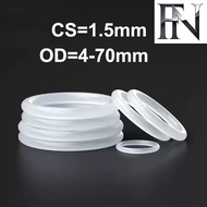 CS1.5mm Rubber Ring White NBR Sealing O Ring O-Ring Seal Gaskets White CS1.5mm * OD4-70mm
