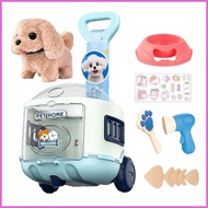 Toy Pet Electric Animal Walking Barking Trolley Case Stuffed Plush Figures for Pretend Play Toddler 