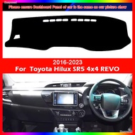 Dashboard Cover Mat Pad Dashmat Sunshade Rug Carpet Car Accessories For Toyota Hilux SR5 4x4 REVO Hi