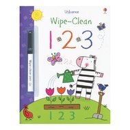 Usborne Wipe Clean 1 2 3ต้นฉบับภาษาอังกฤษยอดนิยมระบายสีเรื่องราวหนังสือเด็ก