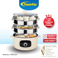 PowerPac 9.5L Multi Function Food Steamer, Multi Cooker with Non-stick inner Pot (PPMC787S)