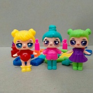 3pcs Mainan Boneka Mini Fancy Lol Lengkap Set Mainan Alat Kecantikan