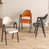Nordic Stool Household Solid Wood Rental Room Study Light Chair Imitation Backrest Leisure Table Cha