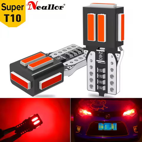2X T10 W5W LED Bulbs Canbus 7020 7SMD For BMW Audi Car Parking Position Lights Interior Map Dome Lig